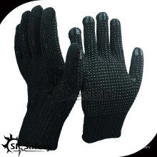 SRSafety Gant en tricot noir PVC coté en sécurité